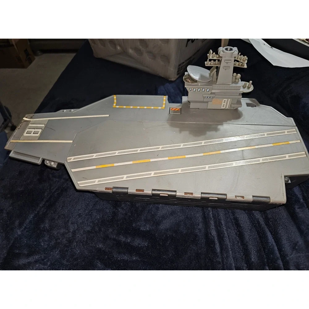 Vintage Micro Machines Aircraft Carrier Playset No 18 Military Ship Gray 90s Toy
